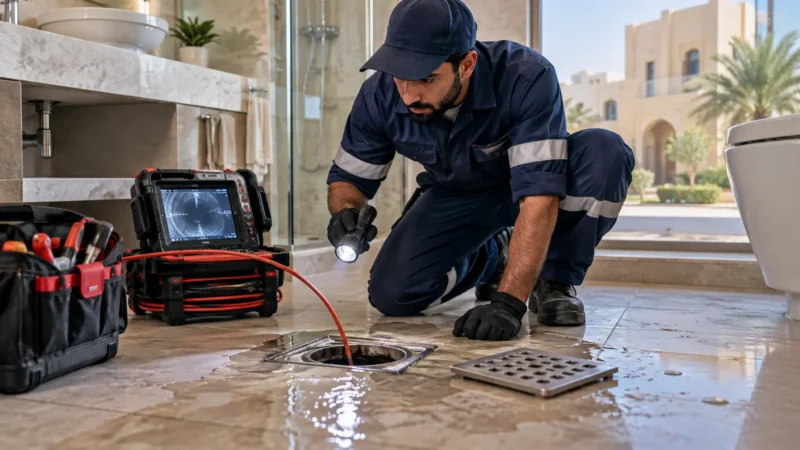 علامات انسداد خط الصرف الرئيسي في العين